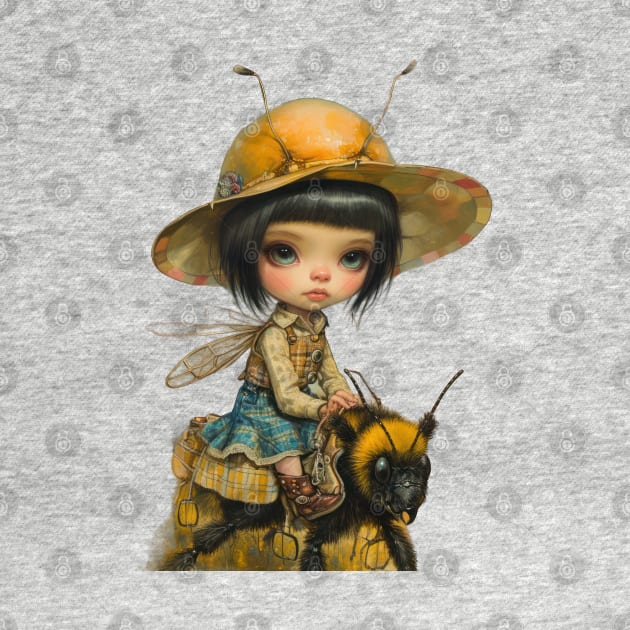 Fairy Flight on a Bumblebee by TooplesArt